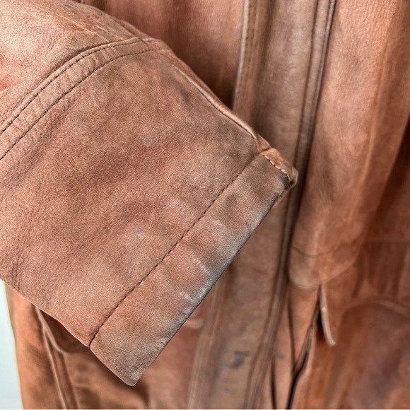 Vintage Wilson’s Leather Jacket Adventure Bound Mens Size XL with Flaws - Picture 13 of 14